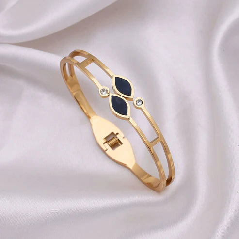 Gold Color American Diamond Anti Tarnish Bracelet Ideal For Gifting And Special Occasions