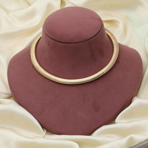 Gold Color Anti Tarnish Hansli Necklace Classic Ethnic Bridal Style Bold Neck Jewelry