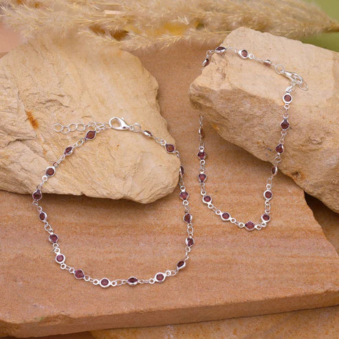 Classic Brown Color Anklet With Simple Handmade Finish For Traditional And Modern Outfits