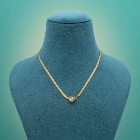 Gold Color Stainless Steel Anti Tarnish Necklace Suitable For Daily Use Without Fading