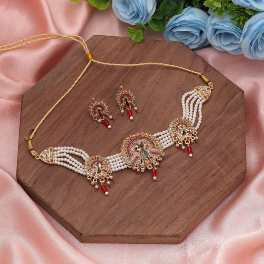 Multi Color Choker Rajputi Jewellery Rani Haar Offering Luxurious Ethnic Statement Appeal