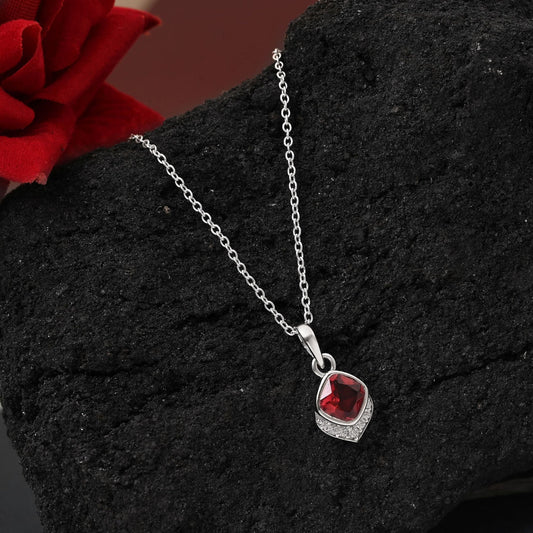 Ruby Color 925 Silver Pendant