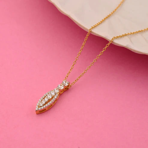 White Color 925 Gold Plated Silver Pendant