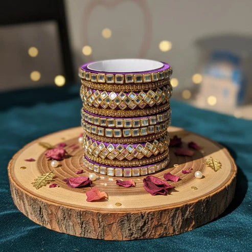 Purple Color 1 Set Of Thread Bangle Inspired By Vibrant Ethnic Fashion Trends