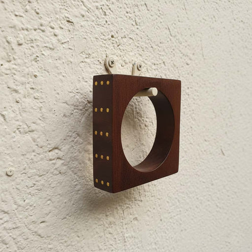 Brown Color Single Hand 1 Piece Of Wooden Bangle Size: 2.6