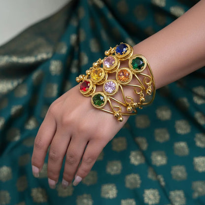 Multi Color American Diamond Bracelet Blending Vibrant Stones With Premium Finish