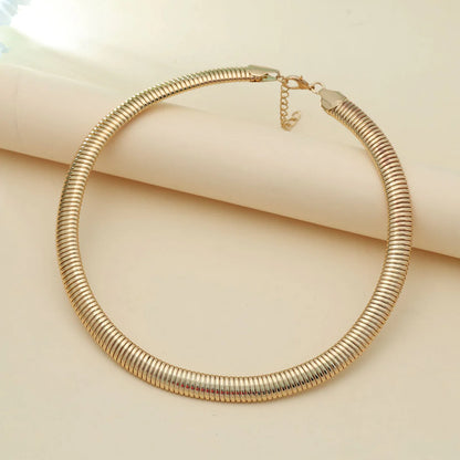Gold Color Anti Tarnish Hansli Necklace Classic Ethnic Bridal Style Bold Neck Jewelry