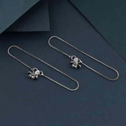 Handmade Silver Color Oxidised Anklet With Fine Detailing And Comfortable Fit
