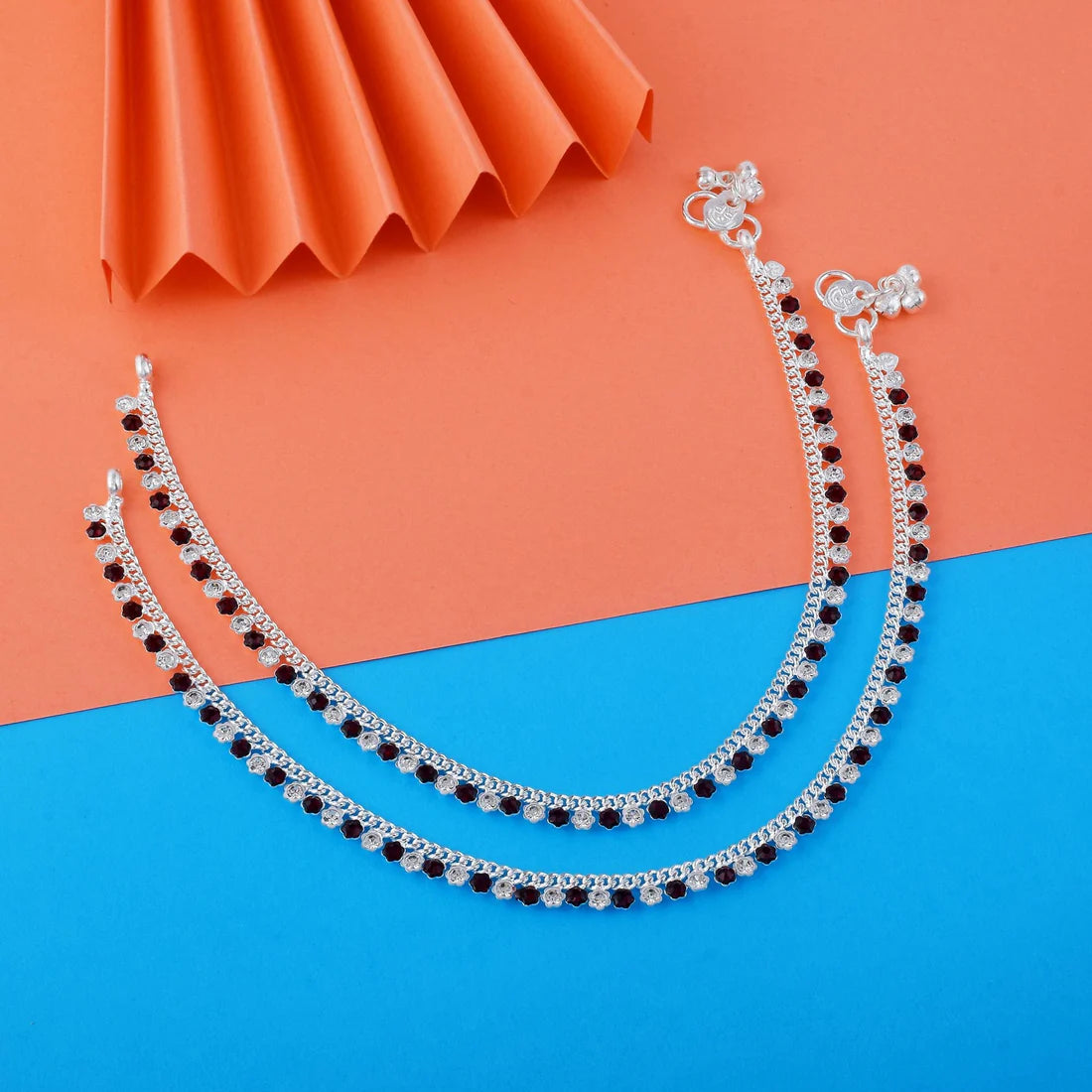 Trendy Black Color Oxidised Anklet Perfect For Indo-Western Outfits