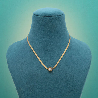 Gold Color Stainless Steel Anti Tarnish Necklace Suitable For Daily Use Without Fading