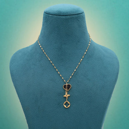 Black Color Stainless Steel Anti Tarnish Necklace Designed With Bold And Classy Appearance