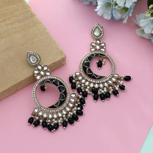 ALL Color Meena Work Kundan Earrings Stylish Traditional Ethnic Designer Jewelry Piece