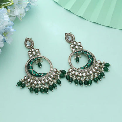 ALL Color Meena Work Kundan Earrings Stylish Traditional Ethnic Designer Jewelry Piece