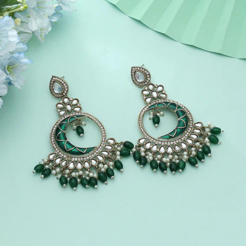 ALL Color Meena Work Kundan Earrings Stylish Traditional Ethnic Designer Jewelry Piece