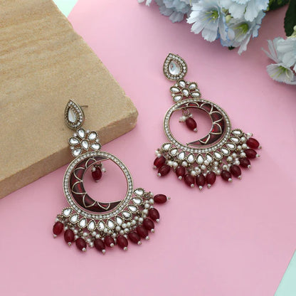 ALL Color Meena Work Kundan Earrings Stylish Traditional Ethnic Designer Jewelry Piece