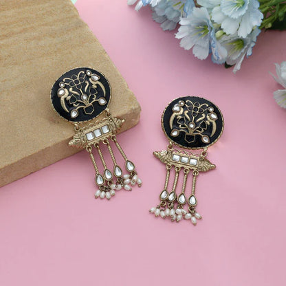 ALL Color Meena Work Kundan Earrings Stylish Feminine Traditional Jewelry