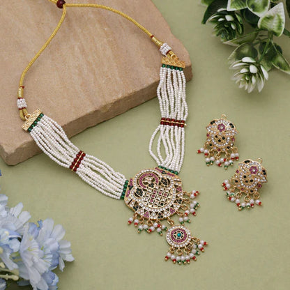 Multi Color Rajputi Jewellery Rani Haar For Grand Cultural Celebrations