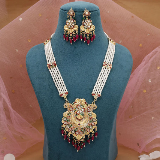 Multi Color Rajputi Jewellery Rani Haar With Heritage Inspired Style