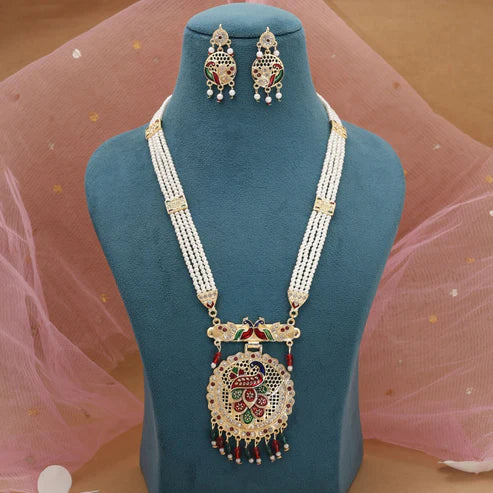 Multi Color Rajputi Jewellery Rani Haar With Statement Ethnic Appeal
