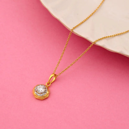 White Color 925 Gold Plated Silver Pendant