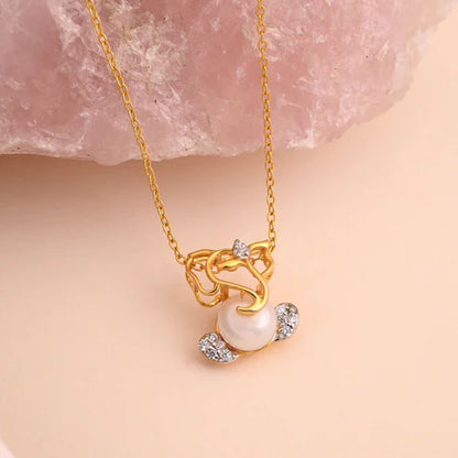 White Color 925 Gold Plated Silver Pendant (