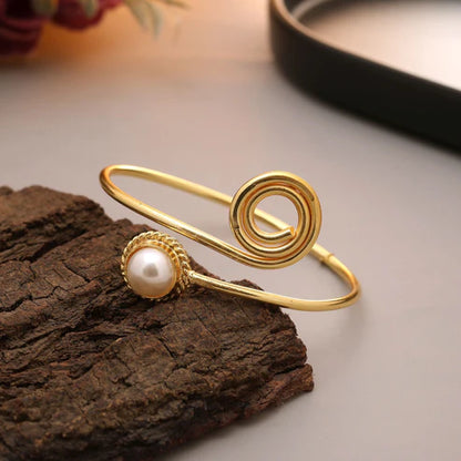 White Color Gold Plated Bracelet