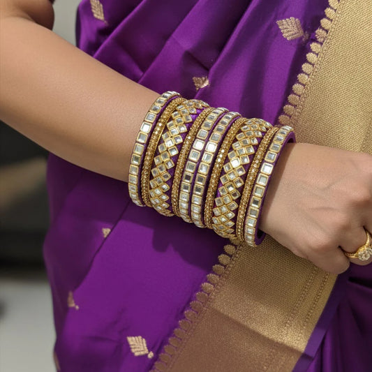 Purple Color 1 Set Of Thread Bangle Inspired By Vibrant Ethnic Fashion Trends